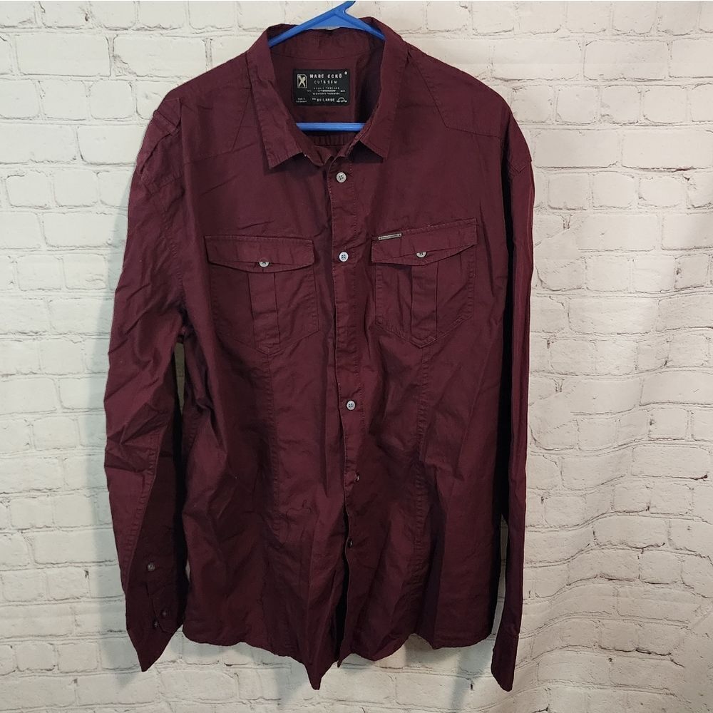 Men's Marc Ecko "Cut & Sew" longsleeve button-down shirt, size XXL